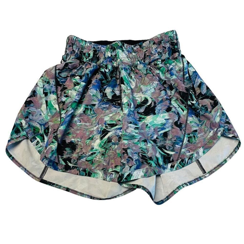 Lululemon Track That Mid-Rise Short 5" Rapid Flourish Multi Size 2 - Picture 2 of 11